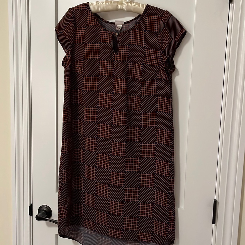 Navy Cap-Sleeved Dress